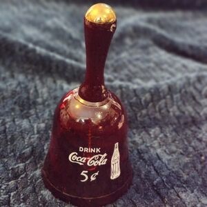 Collectible Vintage Coca-Cola Ruby Red Glass Bell